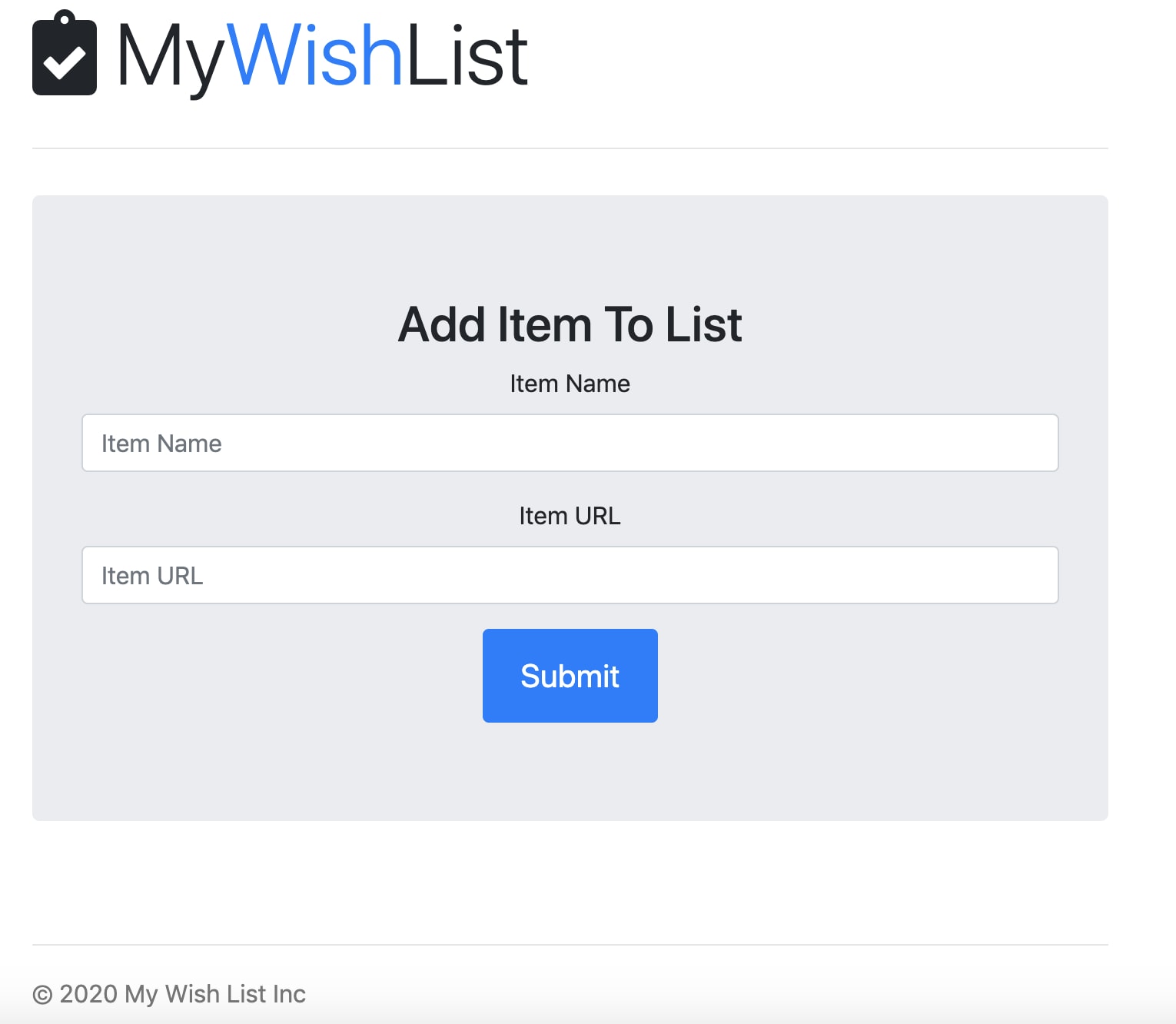 Wish List App